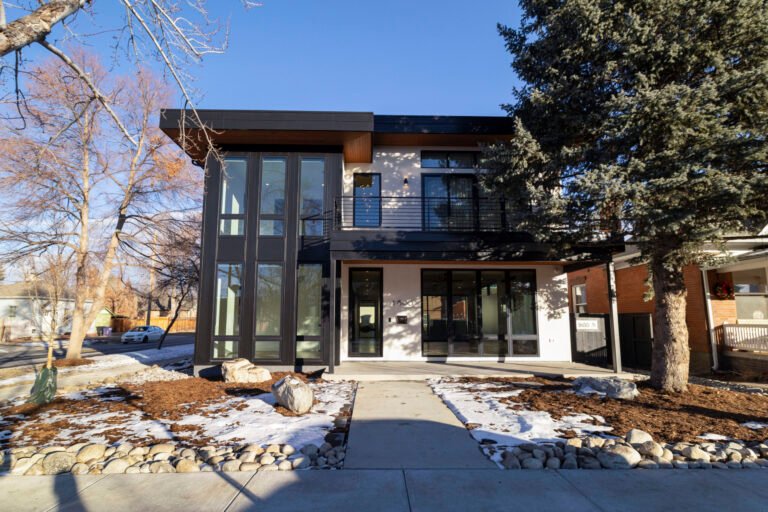 Modern home with floor-to-ceiling glass