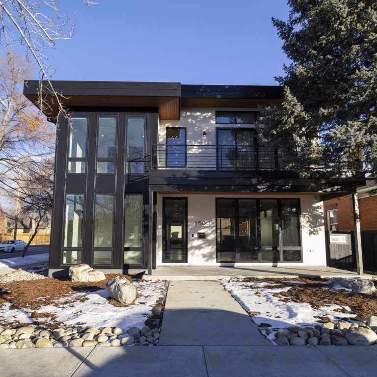 Modern home with floor-to-ceiling glass